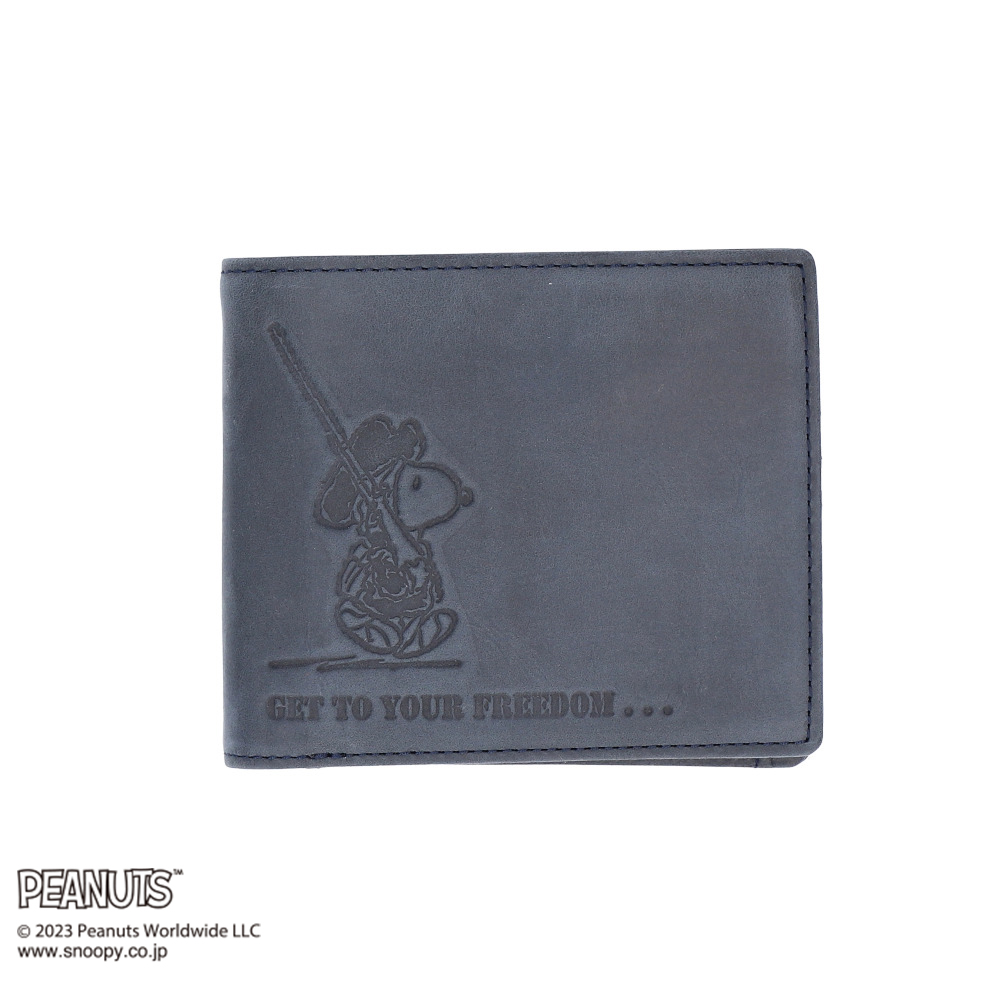 スヌーピー 財布 本革 二つ折り財布 通販 SNOOPY サイフ さいふ