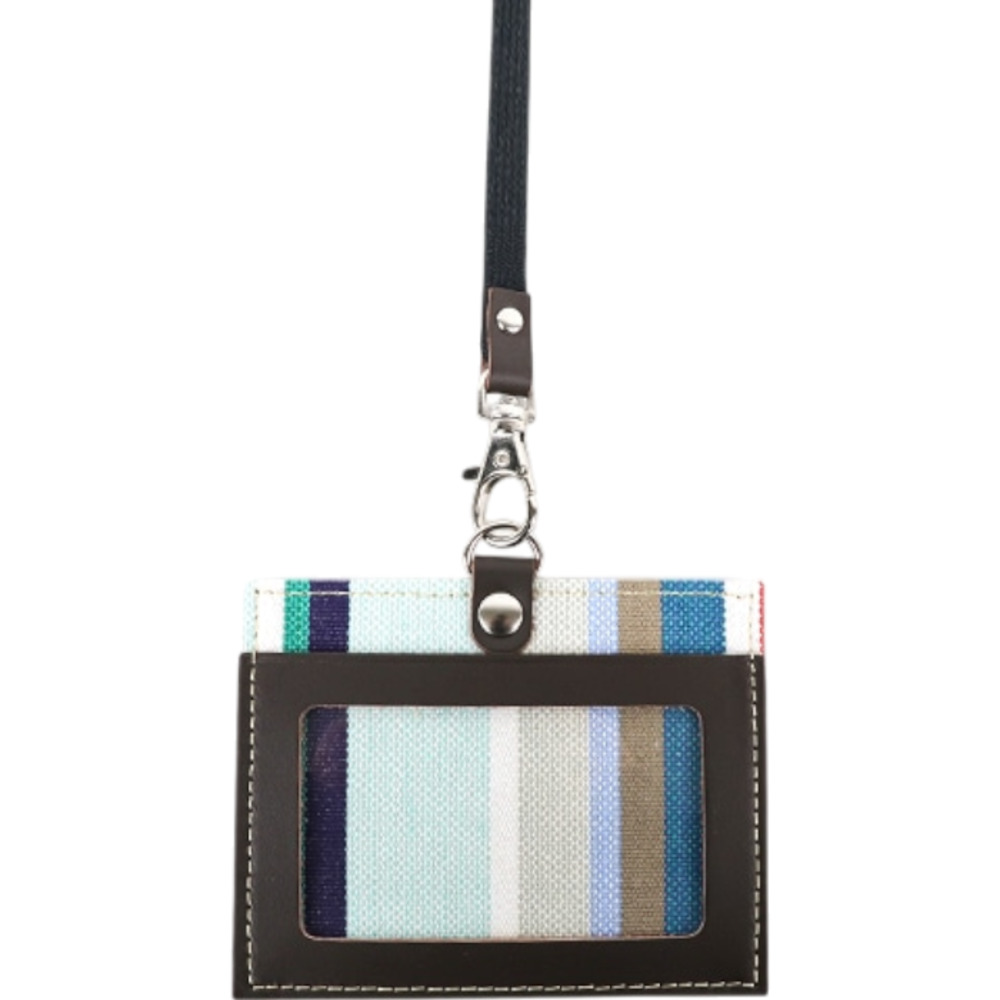 カードホルダー ネックストラップ 通販 パスケース IDカードケース 定期入れ ネームホルダー カード収納 首掛け ストライプ レディース おしゃれ 横型 | LES TOILES DU SOLEIL | 09