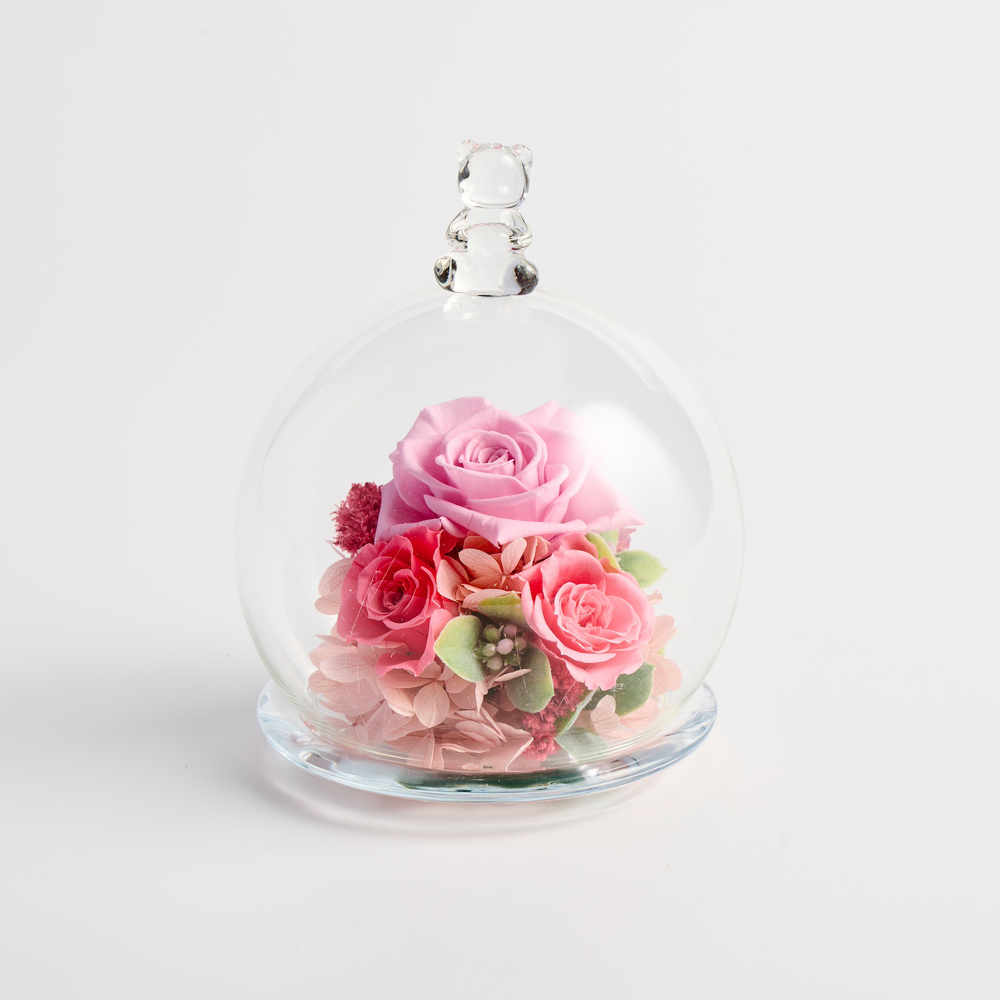 プリザーブドフラワー ガラスドーム 通販 フラワーアレンジメント
