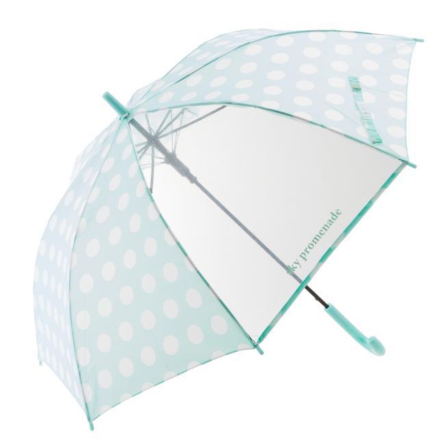 傘 子供 ジャンプ傘 おしゃれ ワンタッチ キッズ こども 子ども用 小学生 女の子 55cm かわいい シンプル 1コマ 透明窓 グラスファイバー 丈夫 折れにくい | BACKYARD FAMILY | 01
