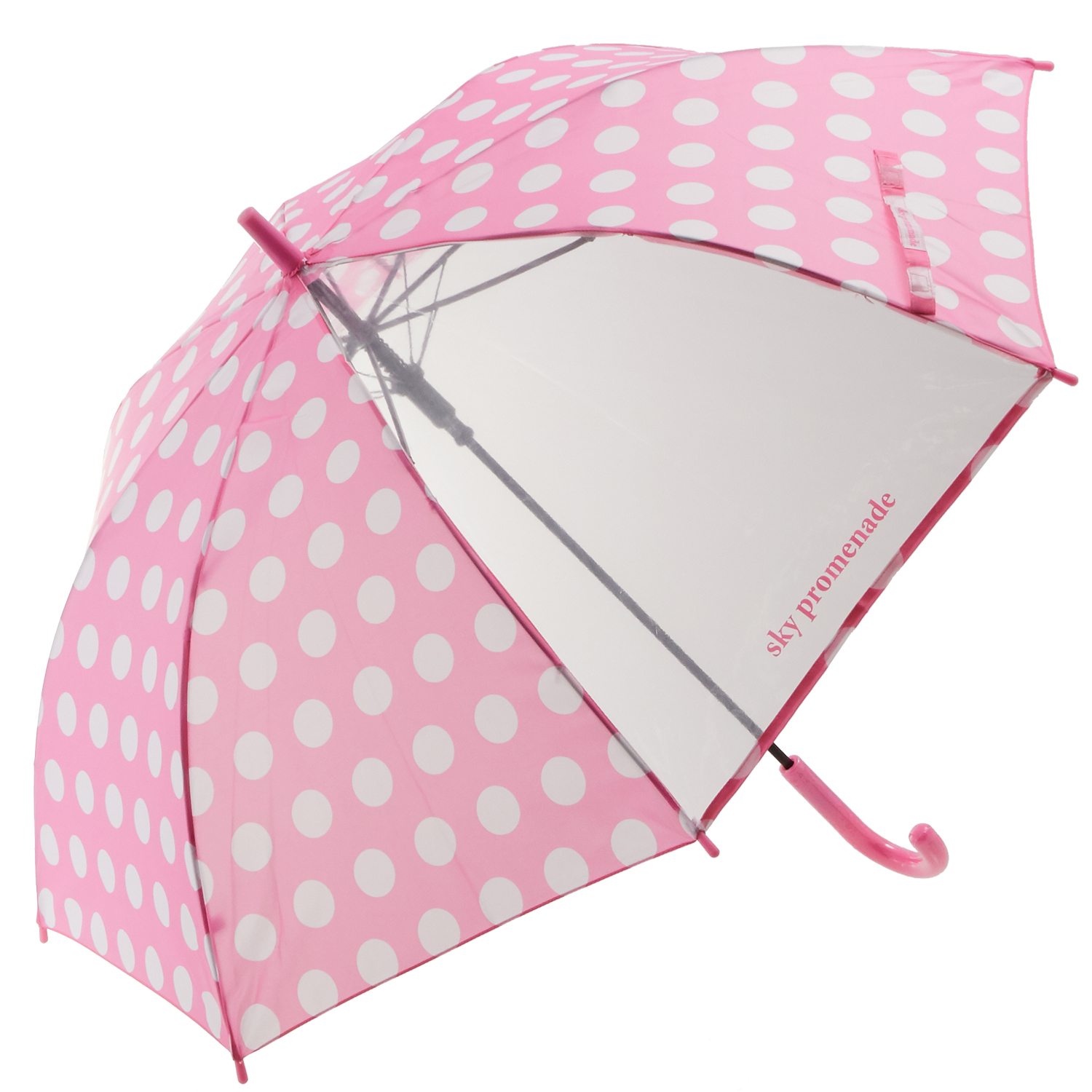 傘 子供 ジャンプ傘 おしゃれ ワンタッチ キッズ こども 子ども用 小学生 女の子 55cm かわいい シンプル 1コマ 透明窓 グラスファイバー 丈夫 折れにくい | BACKYARD FAMILY | 02