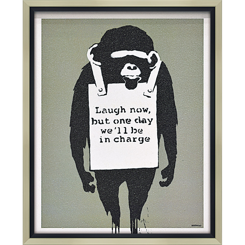 バンクシー 絵 通販 ラフナウ 約 43cm × 53cm Laugh Now アート