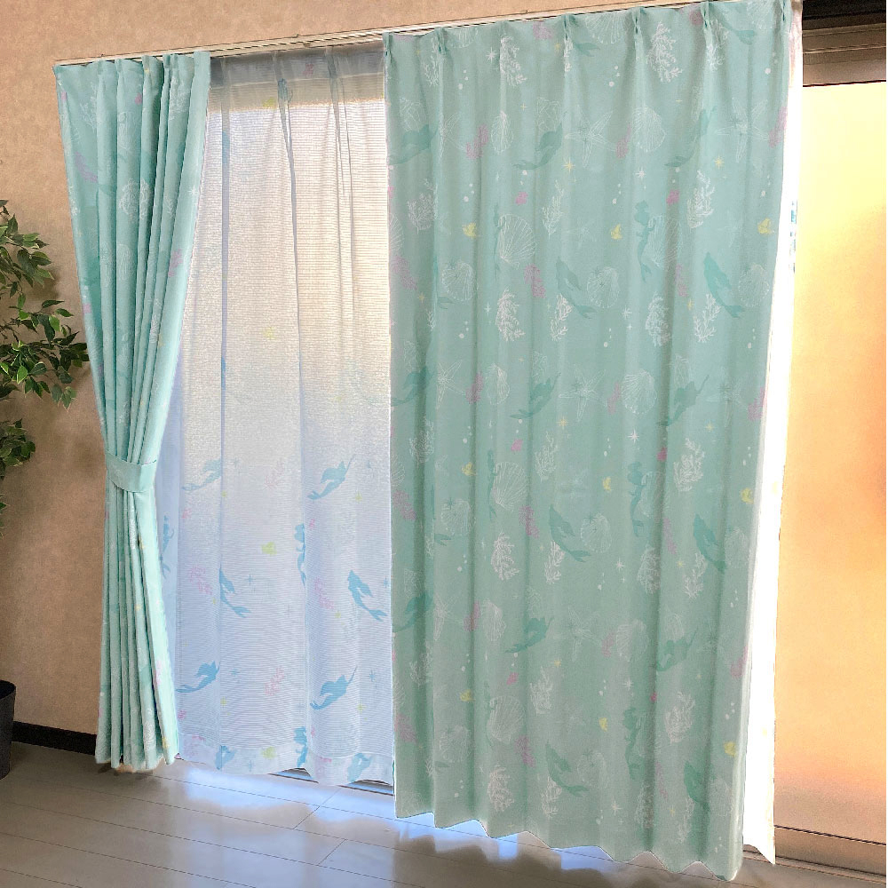 カーテン 2枚セット 通販 かわいい 可愛い 遮光 ディズニー