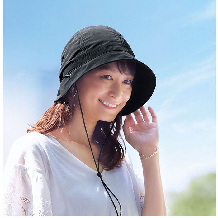 UVカット 通販UVカット 帽子 レディース UV帽子 UV 帽子 ハット クロッシェ バケットハット 日除け帽子 日よけ帽子 あご紐 とびにくい洗えるキャスケットハット | COGIT | 04