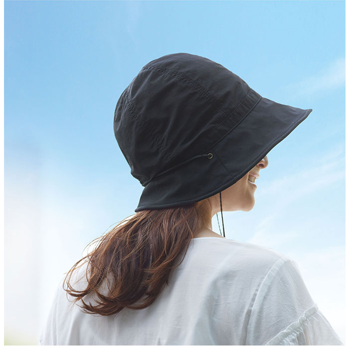 UVカット 通販UVカット 帽子 レディース UV帽子 UV 帽子 ハット クロッシェ バケットハット 日除け帽子 日よけ帽子 あご紐 とびにくい洗えるキャスケットハット | COGIT | 05