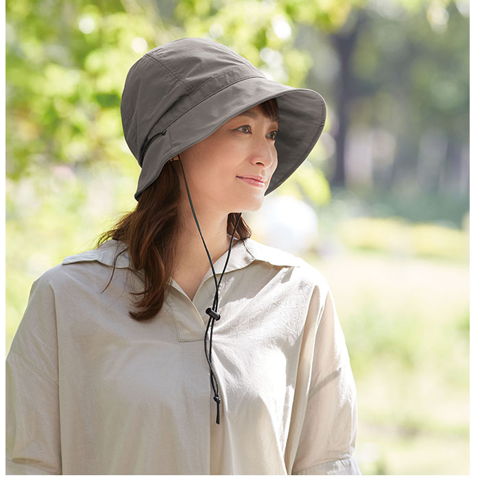 UVカット 通販UVカット 帽子 レディース UV帽子 UV 帽子 ハット クロッシェ バケットハット 日除け帽子 日よけ帽子 あご紐 とびにくい洗えるキャスケットハット | COGIT | 06