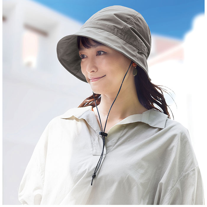 UVカット 通販UVカット 帽子 レディース UV帽子 UV 帽子 ハット クロッシェ バケットハット 日除け帽子 日よけ帽子 あご紐 とびにくい洗えるキャスケットハット | COGIT | 07
