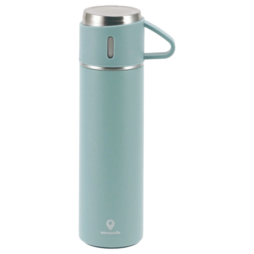 ココカフェ ボトル 450ml コップ付き 通販 保冷 保温 ステンレス 真空二重 ステンレスボトル おしゃれ マグボトル マグ カップ付き 水筒 カップ コップ |  | 02