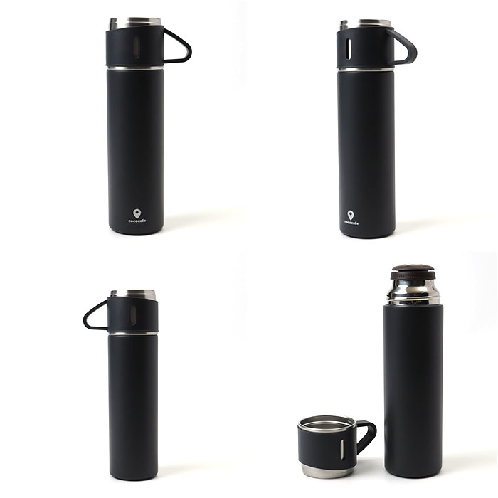 ココカフェ ボトル 450ml コップ付き 通販 保冷 保温 ステンレス 真空二重 ステンレスボトル おしゃれ マグボトル マグ カップ付き 水筒 カップ コップ |  | 10