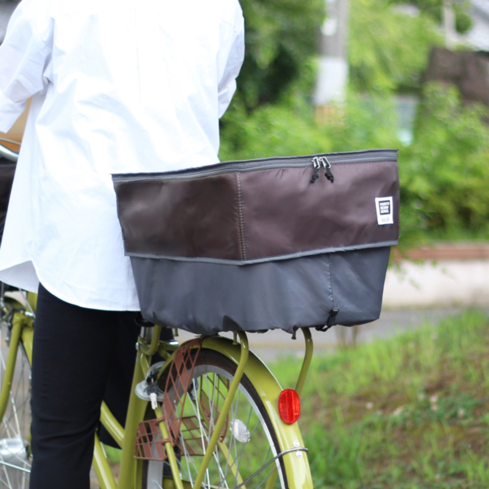自転車 通販自転車 後ろカゴ カバー 二段式 カゴカバー 2段 バスケットカバー かご カバー 撥水 はっ水 後ろ リアバスケット 後ろカゴカバー 防犯 pick-up | Pickup | 03