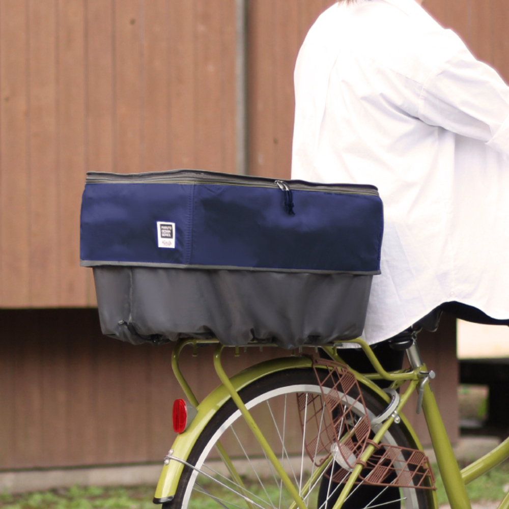 自転車 通販自転車 後ろカゴ カバー 二段式 カゴカバー 2段 バスケットカバー かご カバー 撥水 はっ水 後ろ リアバスケット 後ろカゴカバー 防犯 pick-up | Pickup | 01