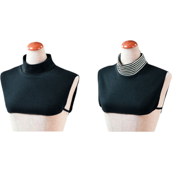 つけ襟 タートルネック 2枚組 重ね着風 レディース 通販 付け襟 付け衿 タートル つけえり ネックカバー 首元 あったか あたたかい 暖かい 首回り 寒さ対策 | BACKYARD FAMILY | 01