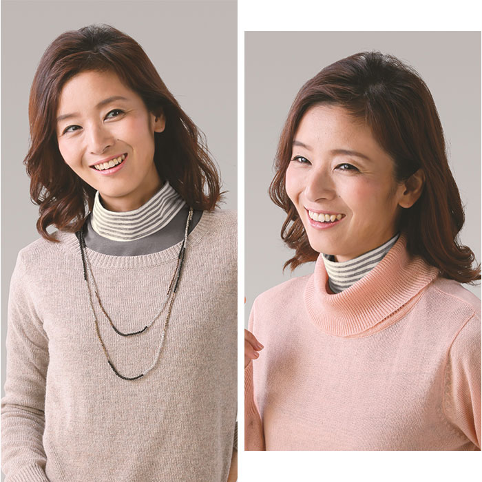 つけ襟 タートルネック 2枚組 重ね着風 レディース 通販 付け襟 付け衿 タートル つけえり ネックカバー 首元 あったか あたたかい 暖かい 首回り 寒さ対策 | BACKYARD FAMILY | 10