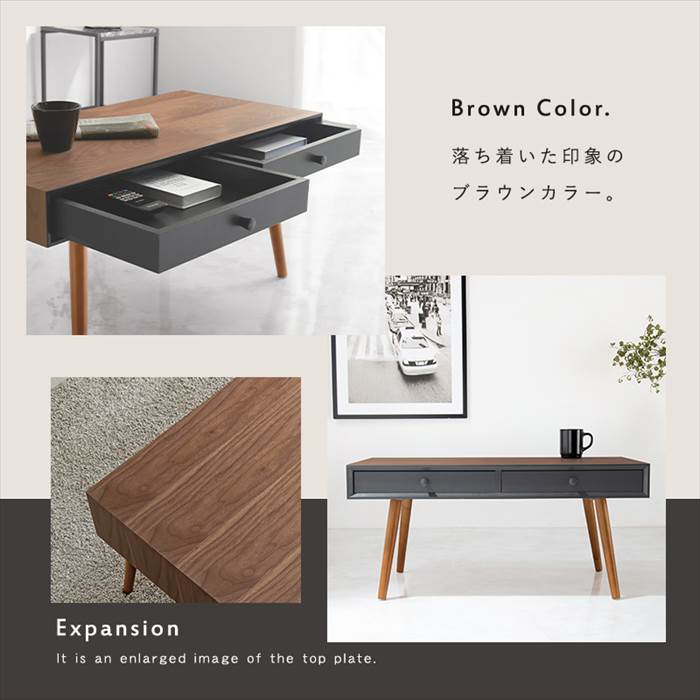 ローテーブル 引き出し 通販 MT-6765 センターテーブル おしゃれ 引出し付き 長方形 幅80 机 食卓 デスク 勉強机 一人暮らし 1人暮らし ワンルーム | HAGiHARA | 13