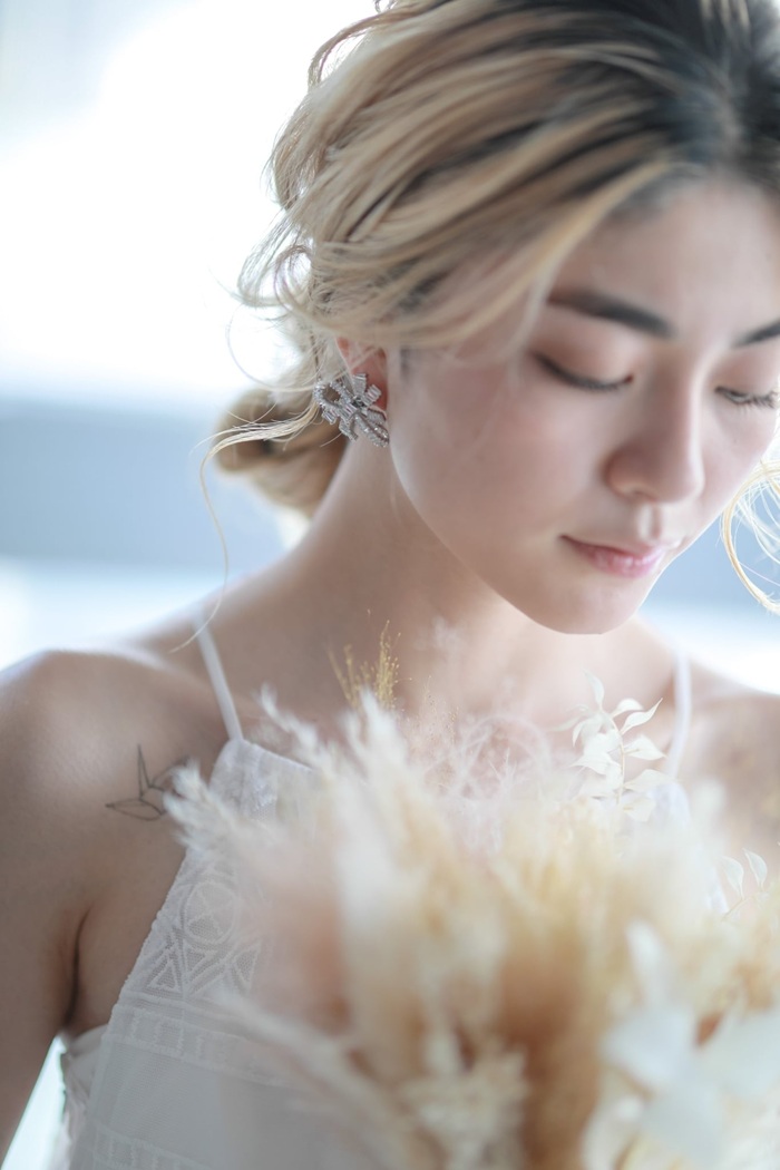 Just Married ピアス E-111 通販 スタッドピアス リボンピアス リボン 大きい レディース キュービックジルコニア 大人 女性 花嫁 結婚式 プレゼント |  | 09