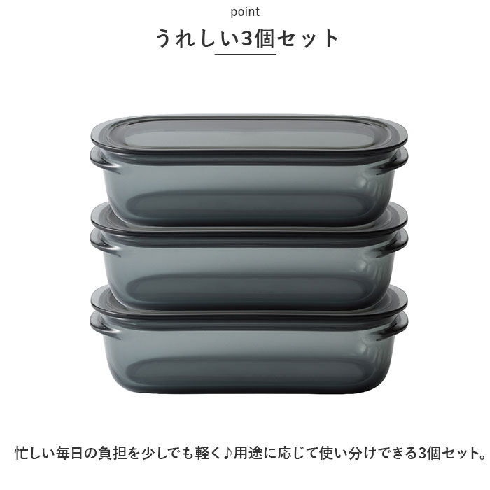 ライクイット保存容器 通販 Mサイズ 3個セット 四角 フードコンテナ 保存容器 キャニスター プラスチック 耐熱 電子レンジＯＫ 食洗器 冷凍庫ＯＫ 作り置き | Like-it | 11