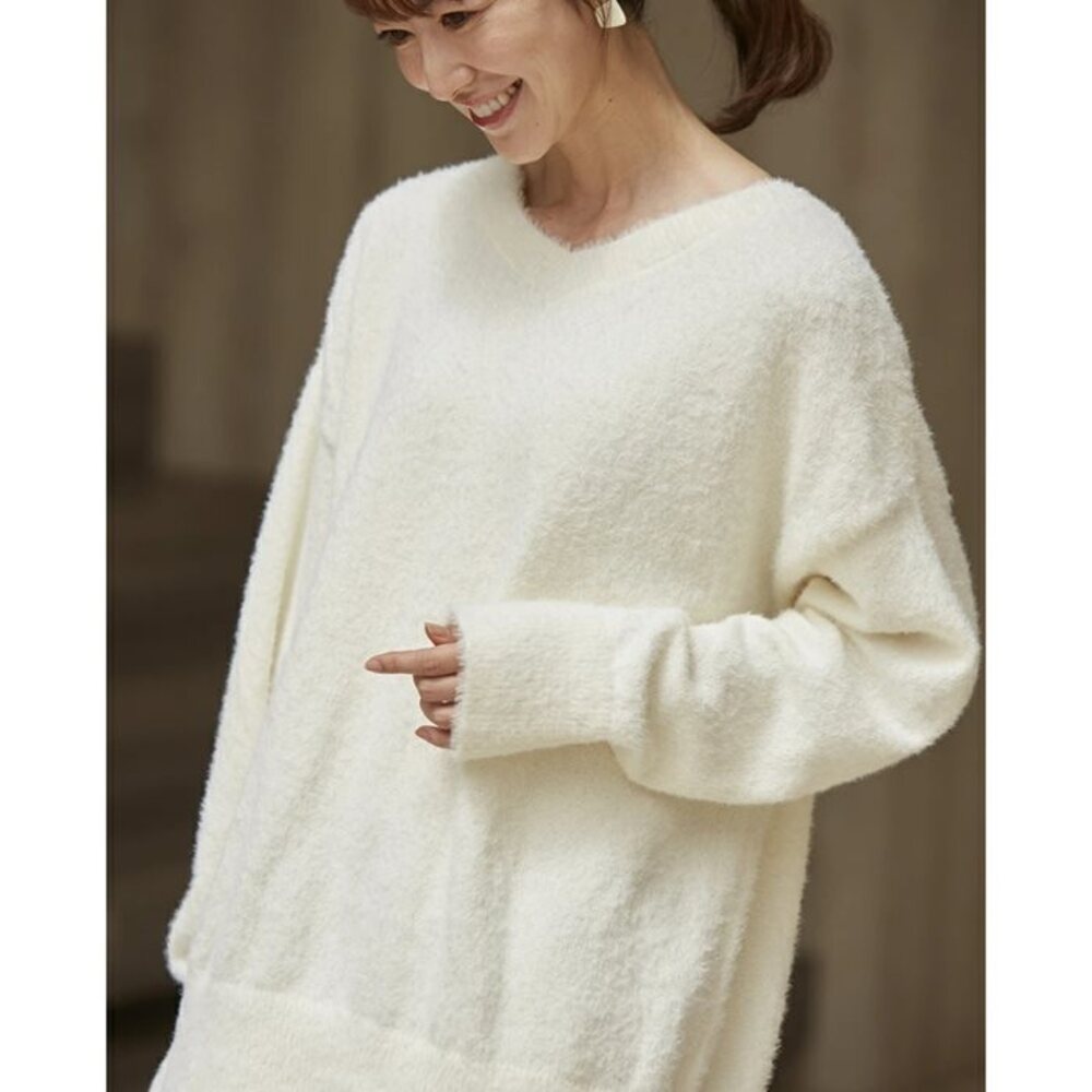 ニット レディース きれいめ 通販 セーター Vネックセーター プル