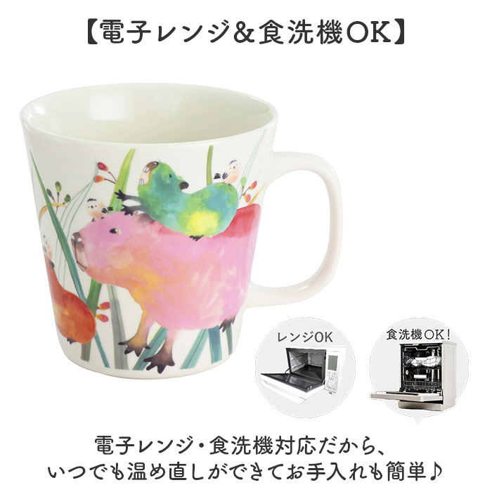 セラミック藍 マグカップ 通販 日本製 マグ カップ ふぁんFUN 湯呑み コップ 美濃焼 食器 動物 アニマル 電子レンジ対応 食洗機対応 ギフト | BACKYARD FAMILY | 04