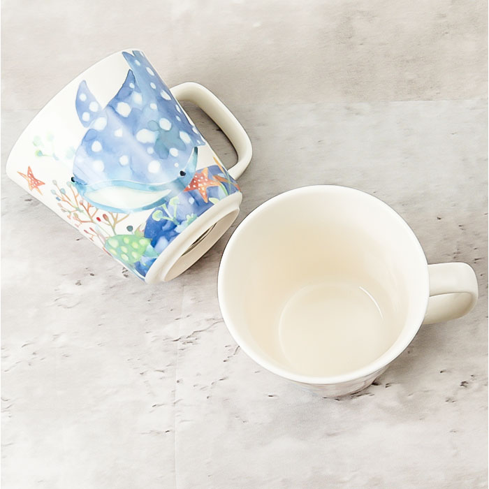 セラミック藍 マグカップ 通販 日本製 マグ カップ ふぁんFUN 湯呑み コップ 美濃焼 食器 動物 アニマル 電子レンジ対応 食洗機対応 ギフト | BACKYARD FAMILY | 06