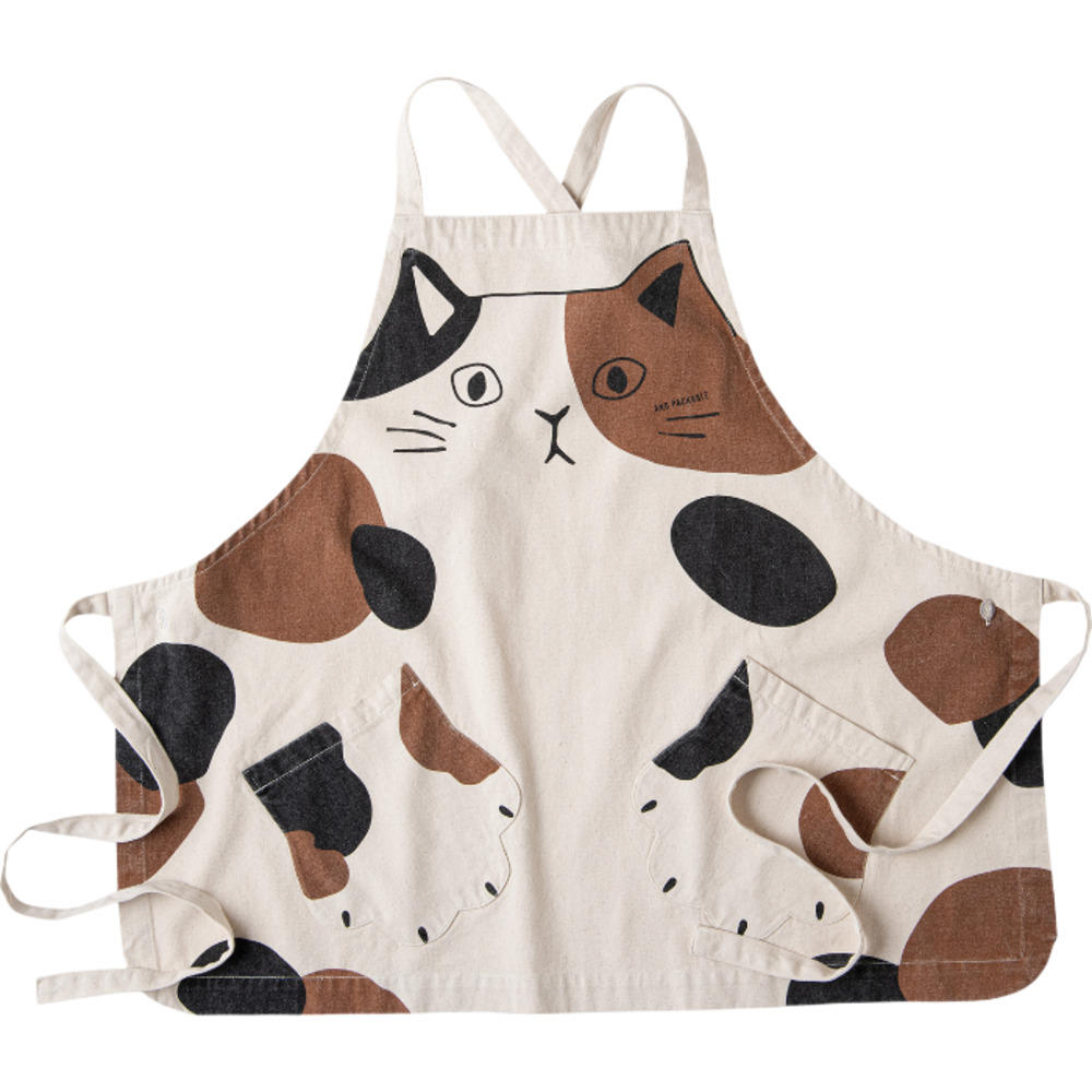 AND PACKABLE アンドパッカブル エプロン 猫 通販 前掛 前掛け ワーク