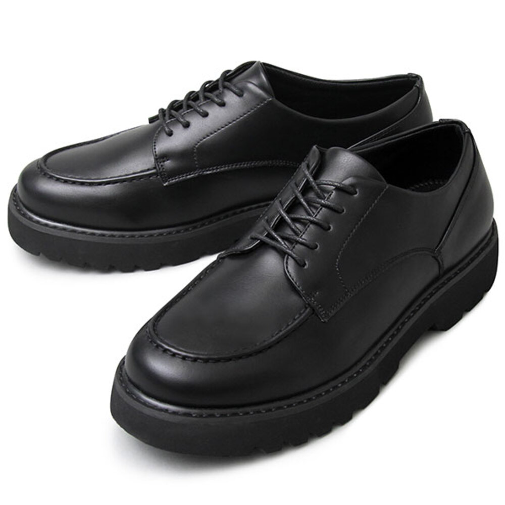 グラベラ 靴 メンズ glabella GLBT-199 ブランド フェイクレザー 革靴 厚底 厚底靴 ブラック 黒 紐靴 おしゃれ きれいめ｜backyard-1｜02