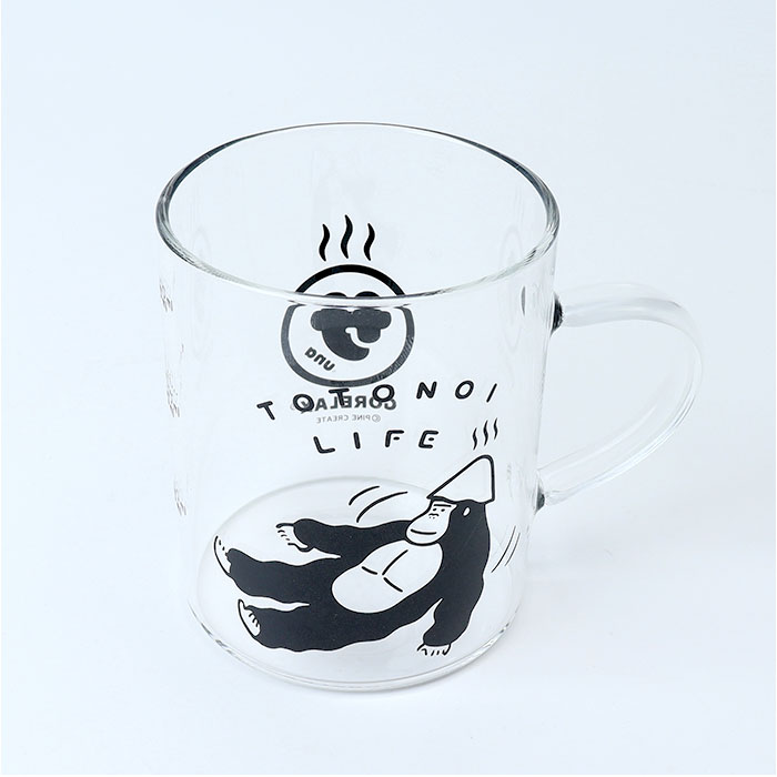 耐熱マグカップ ガラス 通販 ごリラックス ととのい耐熱グラスマグ マグカップ メモリ付き 容量330ml サウナロゴ入り 電子レンジOK 耐熱ガラス |  | 12