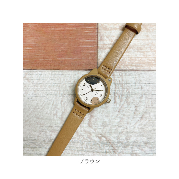 腕時計 レディース 革ベルト ねこ 通販 ウォッチ 時計 猫 猫耳 肉球