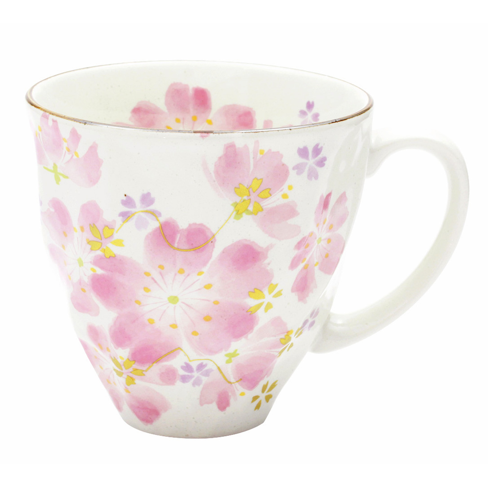 マグカップ 木箱入り 通販 日本製 マグ カップ コップ 陶器 セラミック 岐阜県多治見 美濃焼 ＆藍 花 はな 柄 花ものがたり 還暦祝い 古希 かわいい 可愛い |  | 03