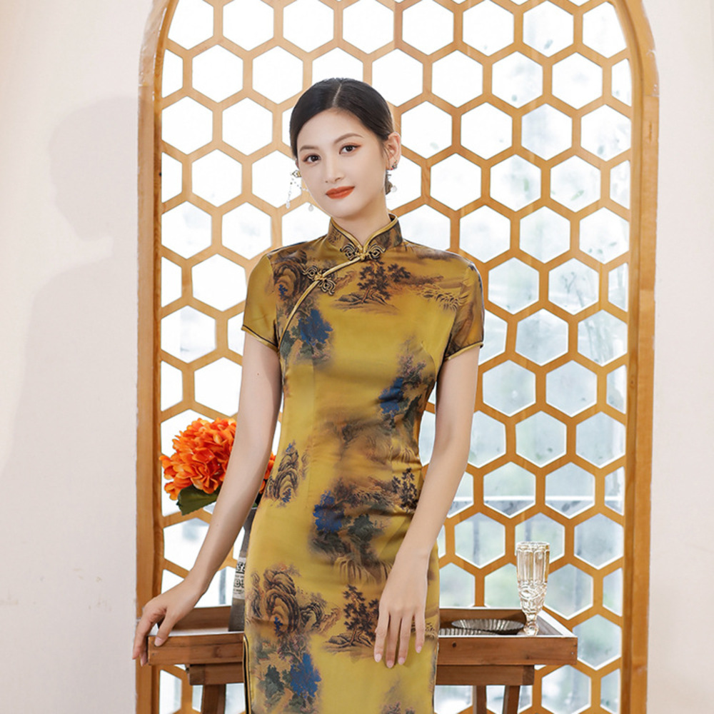 チャイナドレス ロング 通販 チャイナ服 チャイナ ワンピース