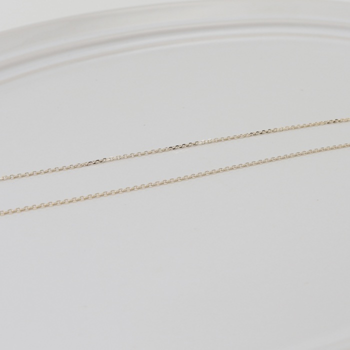 金 ネックレス 10金 通販 日本製 ネックレスチェーン チェーンネックレス 10K 長さ40cm チェーン k10 太さ0.8mm カット小豆ネックレス 金の画像