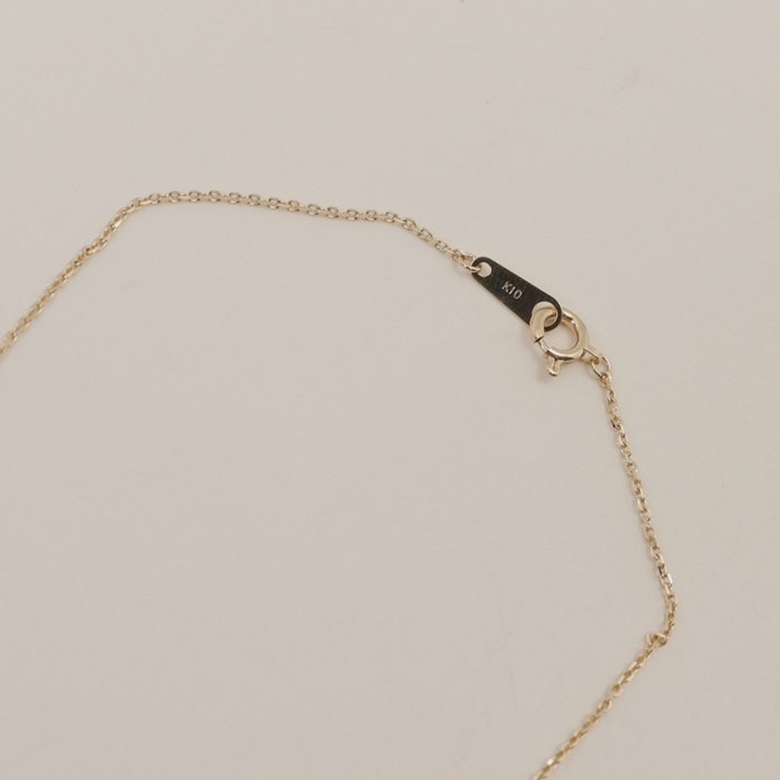 金 ネックレス 10金 通販 日本製 ネックレスチェーン チェーンネックレス 10K 長さ40cm チェーン k10 太さ0.8mm カット小豆ネックレス 金の画像