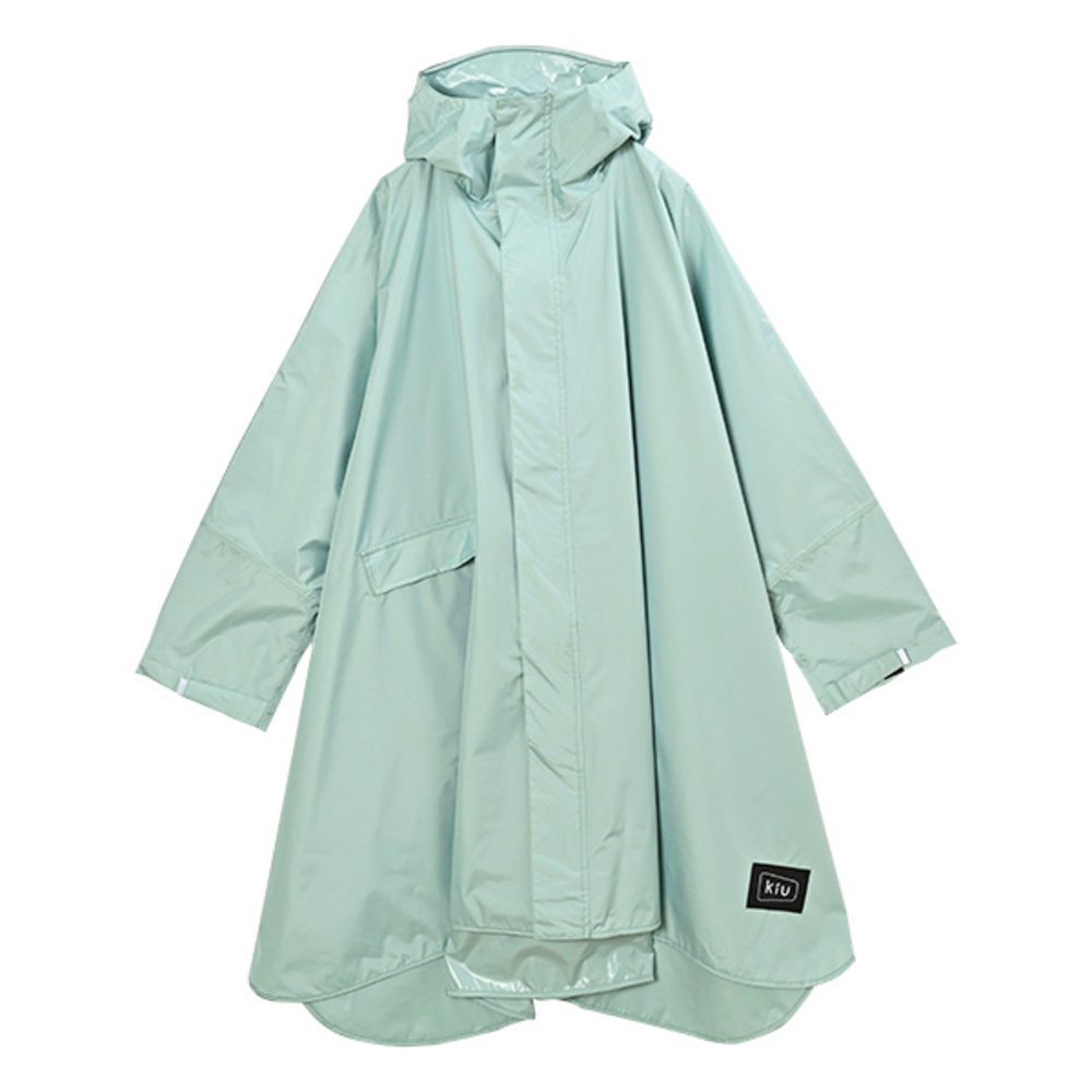 kiu キウ レインコート ポンチョ 通販 ポンチョスリーブ レインポンチョ 雨具 雨合羽 かっぱ 合羽 カッパ フルジップアップ フード ハイネック ポケット | KiU | 09