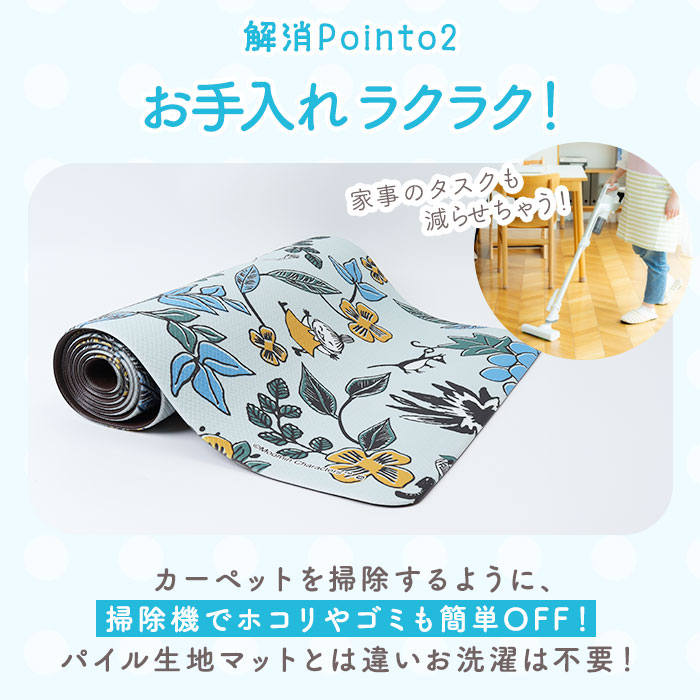 キッチンマット 拭ける キャラクター 通販 キッチン マット 台所マット 台所 足元マット 240cm 45cm 45×240 ふける PVC製 拭き取り 滑り止め付き 撥水 |  | 19