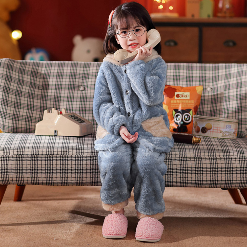 アポリナ apolinakids パジャマ セットアップ1-2y ブルー パジャマ