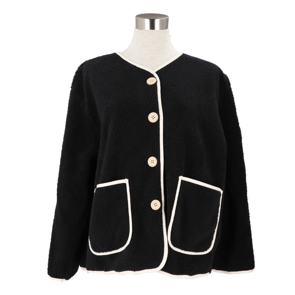 ボア ジャケット レディース 通販 ノーカラー アウター コート ブルゾン おしゃれ もこもこ ふわふわ ショート丈 ゆったり 暖かい あったか 大人 秋 冬 | BACKYARD FAMILY | 02