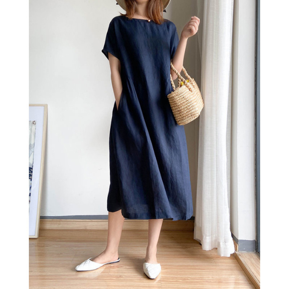 06T045☆ Leilian 綿100% 半袖 ロングワンピース 春夏 綺麗め 楽天市場】ワンピース 半袖 きれいめ レディース 綿麻 春 夏