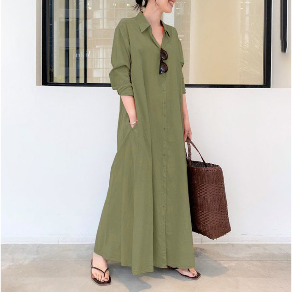 美品✨シャツワンピース チュニック フリル ビジュー お買い物