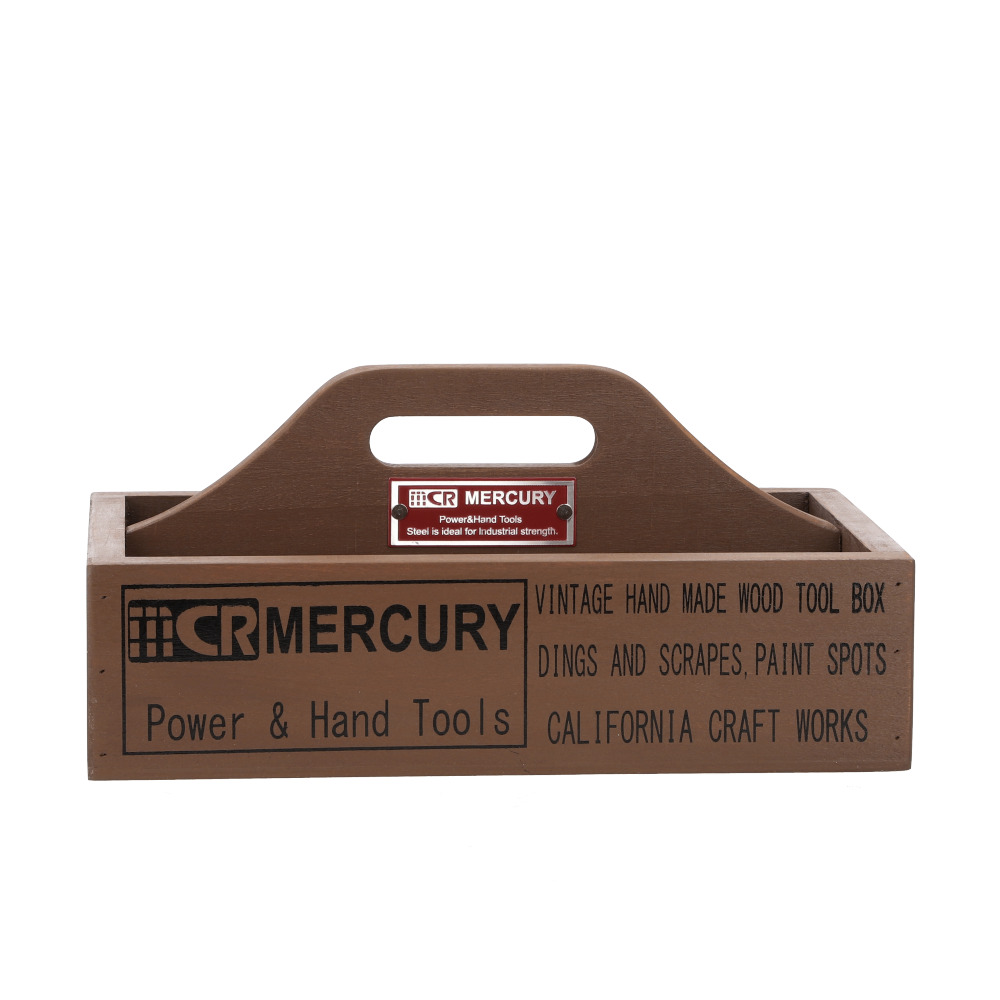 マーキュリー ツールボックス mercury 雑貨 おしゃれツールボックス 工具箱 小物入れ 木製 ハンディ おしゃれ ウッドツールボックス｜backyard-1｜02