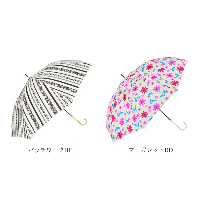 傘 晴雨兼用 レディース 60cm 長傘 雨傘 晴雨兼用傘 ワンタッチ傘 日傘 ジャンプ傘 amusant sous la pluie｜backyard-1｜34