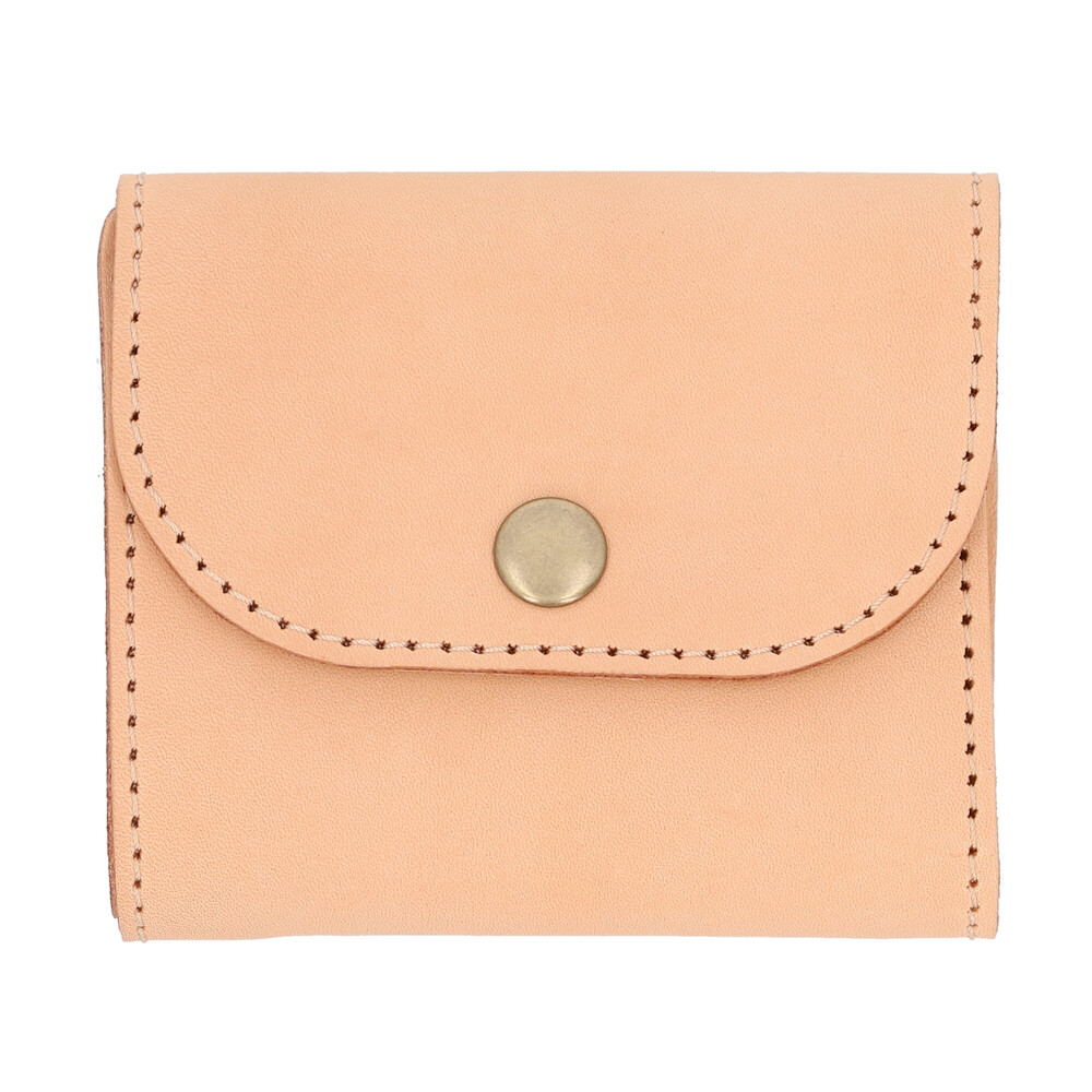 オーダー品　コンパクト財布　ナチュラル ◇ツヤっとなめらか上品なコンパクト財布◇ ミニ財布 メンズ