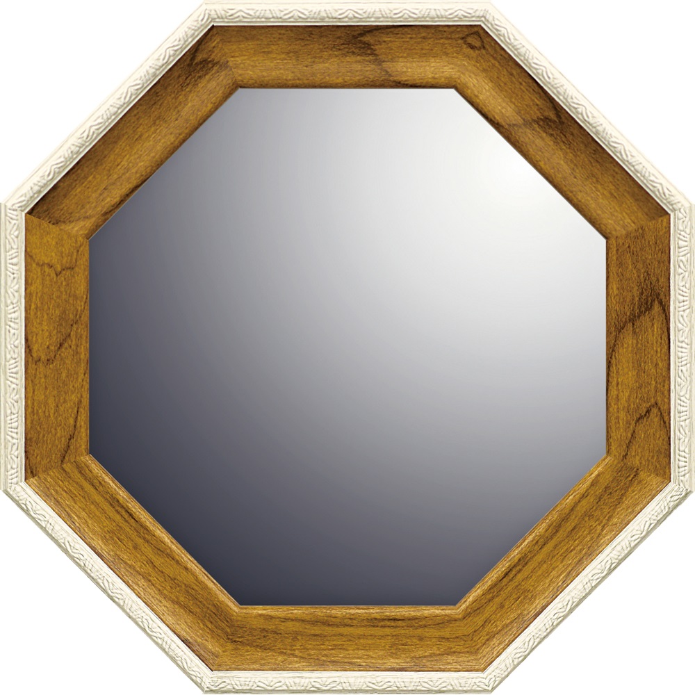鏡 八角 Sサイズ 通販 八角形ミラー ウォールミラー 八角形 卓上ミラー 壁掛け スタンドミラー かがみ ミラー 卓上 壁掛け鏡 卓上鏡 おしゃれ 木製 木目 | BACKYARD FAMILY | 02