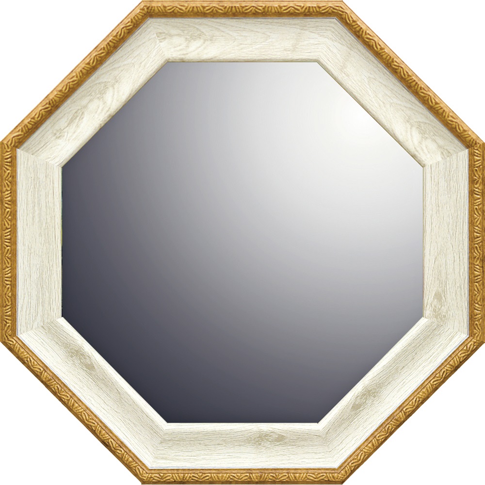 鏡 八角 Sサイズ 通販 八角形ミラー ウォールミラー 八角形 卓上ミラー 壁掛け スタンドミラー かがみ ミラー 卓上 壁掛け鏡 卓上鏡 おしゃれ 木製 木目 | BACKYARD FAMILY | 01