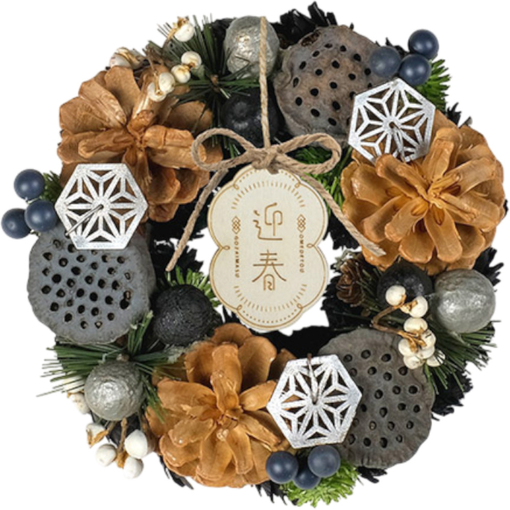 お正月 リース S 通販 玄関リース 冬 玄関 飾り Sサイズ 玄関飾り 壁