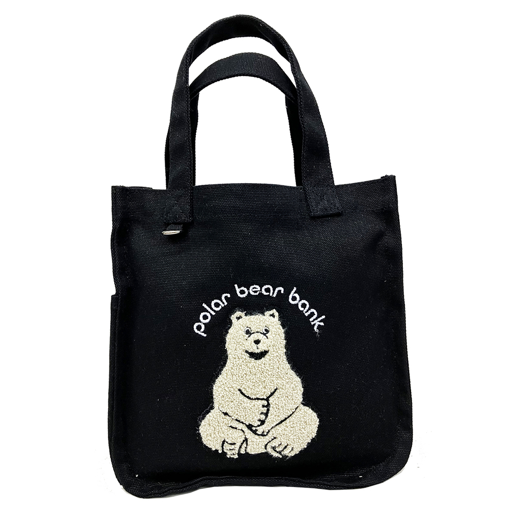 ポーチ　ミニトート　バレエ　くま　アップリケ　ハンドメイド polar bear bank ポーラーベアバンク ランチトート 通販 ミニトート