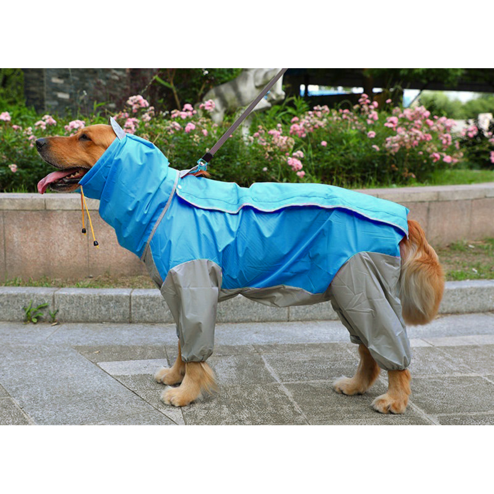 犬 レインコート 中型犬 通販 大型犬 ポンチョ 犬レインコート ペットレインコート 犬用 犬服 犬用レインコート 雨具 軽量 取り外し簡単 着脱簡単 帽子付｜backyard-1｜05