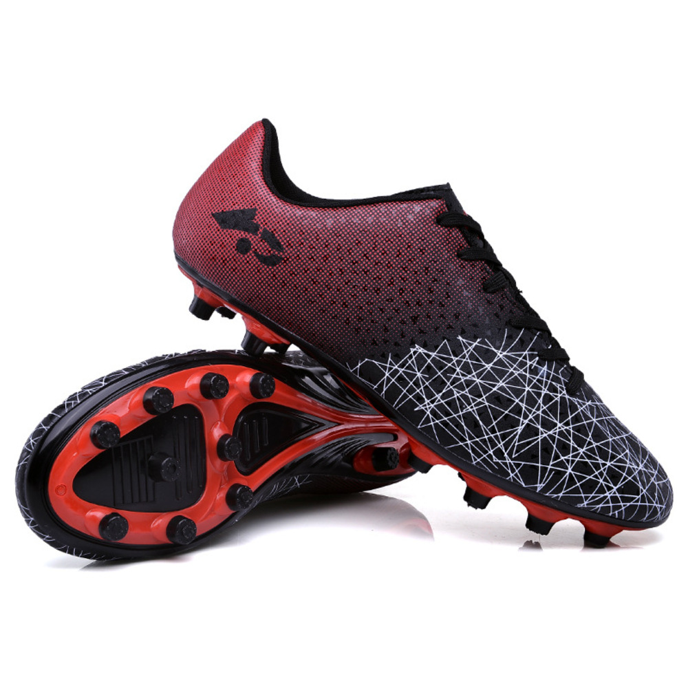 サッカーシューズ スパイク 27cm 黒赤 サッカーシューズ キッズ 通販 サッカー スパイク 紐 サッカー