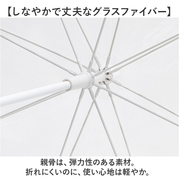 +tic プラスチック 傘 通販 ビニール傘 ビニール 長傘 雨傘 60cm 60センチ 透明傘 グラスファイバー レディース メンズ ビニ傘 かさ カサ おしゃれ | ＋TIC | 05