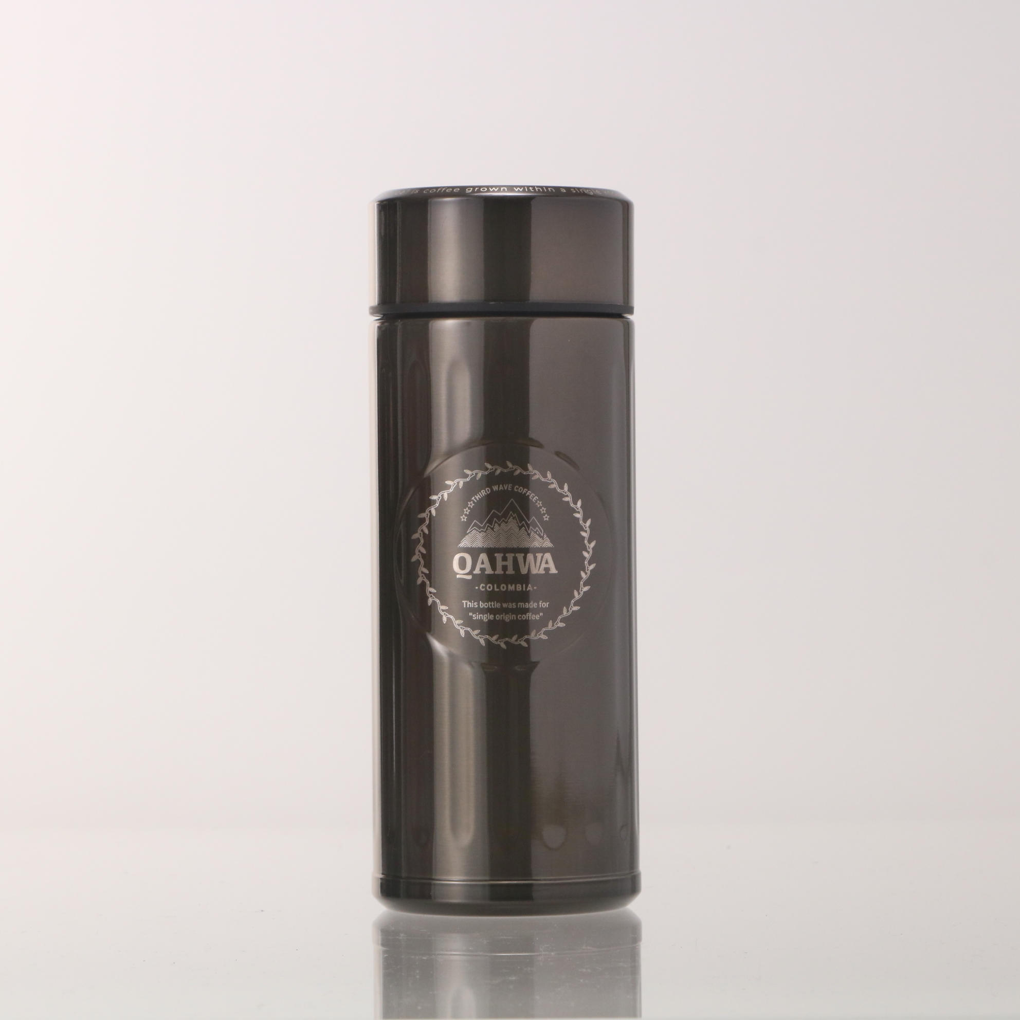 ステンレスボトル おしゃれ 420ml カフア QAHWA マグボトル テフロン加工 COFFEE こぼれない 定番 エンボスデザイン おしゃれ 保冷 保温 直飲み 飲み口 | ブランド登録なし | 02