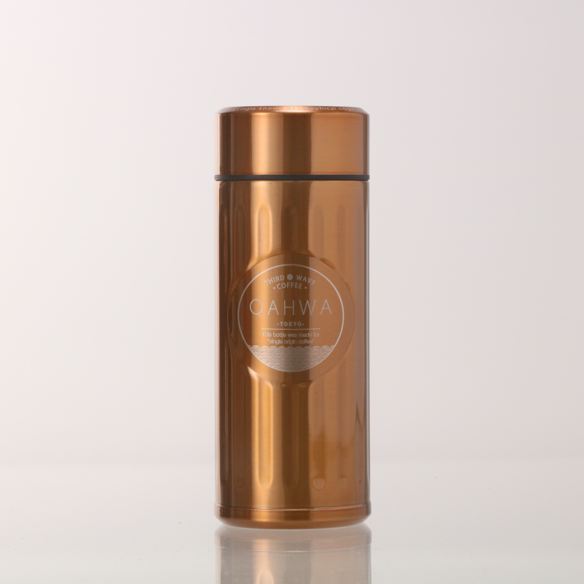 ステンレスボトル おしゃれ 420ml カフア QAHWA マグボトル テフロン加工 COFFEE こぼれない 定番 エンボスデザイン おしゃれ 保冷 保温 直飲み 飲み口 | ブランド登録なし | 01