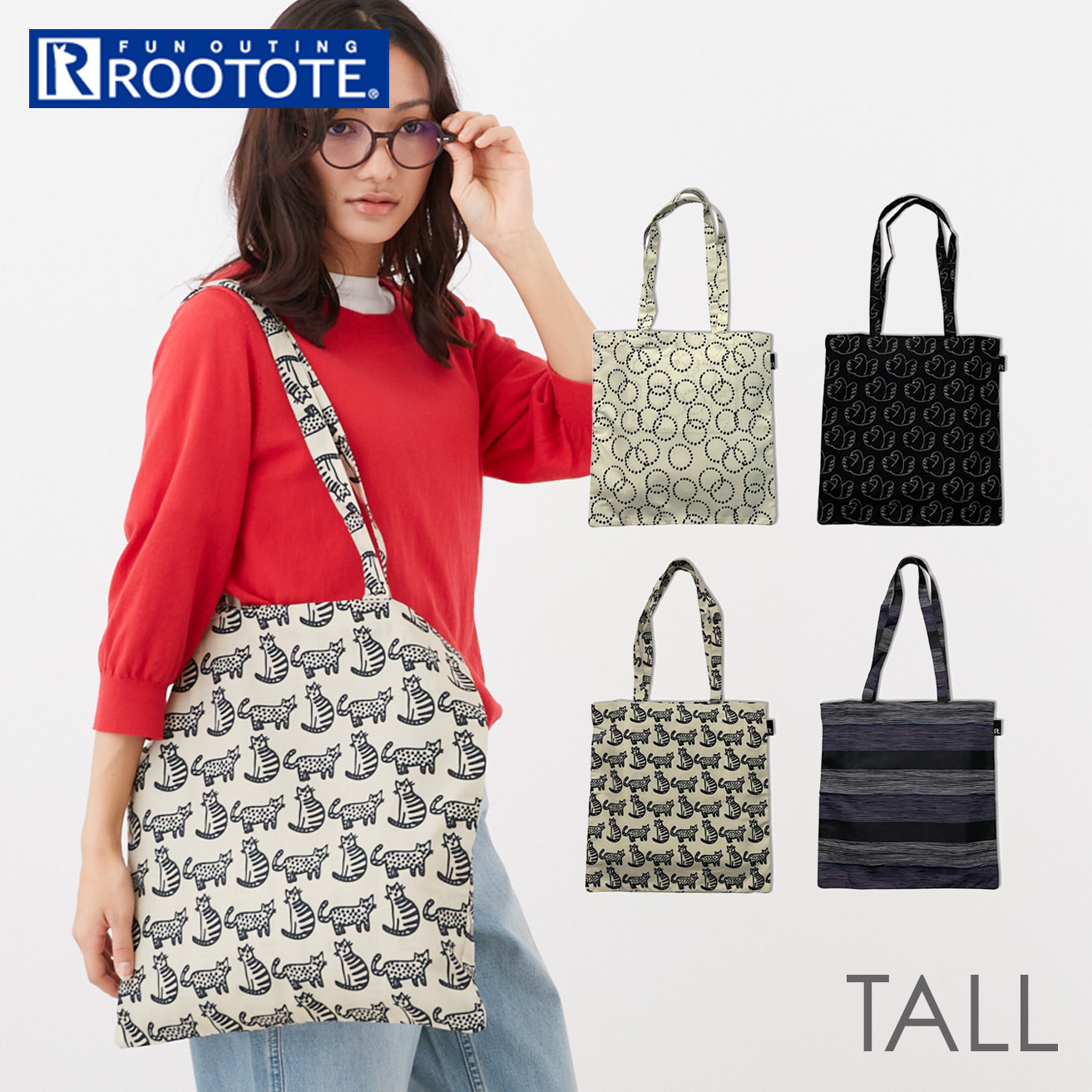 Yahoo! Yahoo!ショッピング(ヤフー ショッピング)ルートート エコバッグ ROOTOTE 6453 通販 RO.トール.フラット.MODERN-A トートバッグ エコバック トートバック サブバッグ コンパクト サブバック